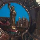 NEW YORK CITY Advertising Bronzed Grey Metal Hanging Plaque