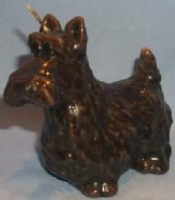 SCOTTIE DOG Wax Candle Figurine - Misc.