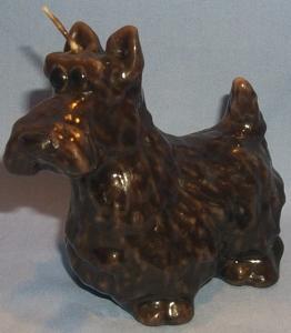 SCOTTIE DOG Wax Candle Figurine - Misc.