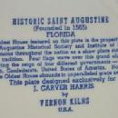 Vernon Kilns HISTORIC SAINT AUGUSTINE Commemorative Pottery Plate