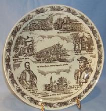 Vernon Kilns HISTORIC SAINT AUSGUSTINE Commemorative Pottery Plate