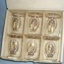 6 COORS Gold Trimmed Advertising Glass Tumblers in Original Box
