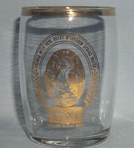 6 COORS Gold Trimmed Advertising Glass Tumblers in Original Box