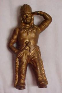 Old Native American Cast Iron Penny Bank - Toys