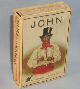 JOHN Cigar Box with Original Insert - Ethnographic