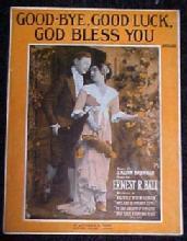 Sheet Music - Good-Bye, Good Luck, God Bless You - Paper