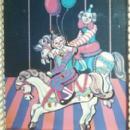 Animated Wind Up CLOWN ON HORSEBACK Musical Box - Toys