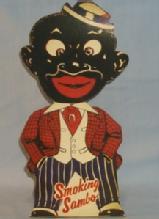 SMOKING SAMBO Free Standing Advertising Cardboard Figure - Ethnographic