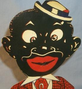 SMOKING SAMBO Free Standing Advertising Cardboard Figure - Ethnographic