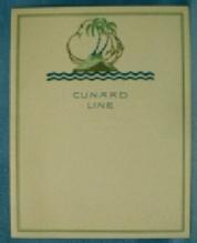 nautical 1934 Cunard Steamship MENU Line RMS MAURETANIA Cruise Ship Menu - paper