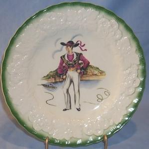 FRENCH COSTUMES 18TH CENTURY Porcelain Dinner Plate