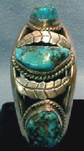 Navajo Turquiose Pawn Bracelet - Sterling Silver Ethnographic Jewelry