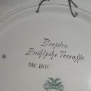 DRESDEN BRUHLSCHE TERRASSE Mettlach Stoneware Plaque - Pottery