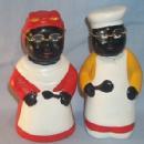 Contemporary MAMMY AND CHEF Ceramic Nodders / Banks - Ethnographic
