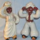 Occupied Japan Black Man and Woman Ceramic Figurines - Ethnographic