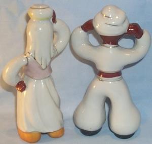 Occupied Japan Black Man and Woman Ceramic Figurines - Ethnographic