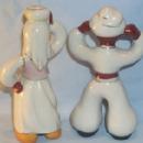 Occupied Japan Black Man and Woman Ceramic Figurines - Ethnographic