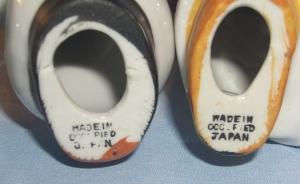 Occupied Japan Black Man and Woman Ceramic Figurines - Ethnographic