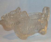 SCOTTIE DOG Clear Glass Creamer