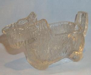 SCOTTIE DOG Clear Glass Creamer