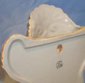 Colorful WINGED CHERUB Porcelain Wall Pocket