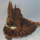 KOLNERDOM Copper Coated Grey Metal Ashtray - Tobacciana