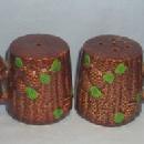 SQUIRREL Handled Porcelain Salt and Pepper Shakers