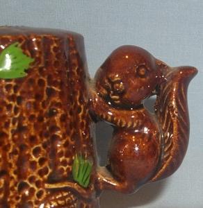 SQUIRREL Handled Porcelain Salt and Pepper Shakers