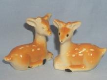 Occupied Japan FAWN Porcelain Salt and Pepper Shakers