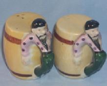Gypsy Handled Porcelain Salt and Pepper Shakers