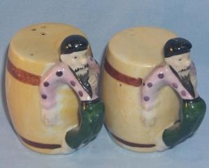 Gypsy Handled Porcelain Salt and Pepper Shakers