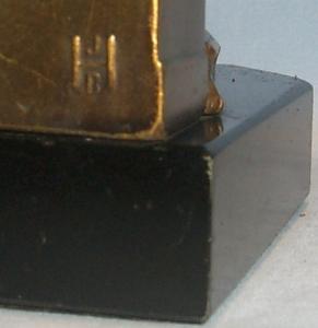 JB Hirsch LIBRARIAN Gray Metal Bookend on Black Granite Base - Metalware