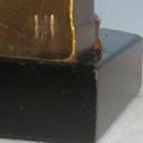 JB Hirsch LIBRARIAN Gray Metal Bookend on Black Granite Base - Metalware