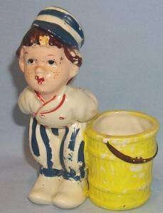 Dutch Boy Porcelain Figurine Toothpick Holder