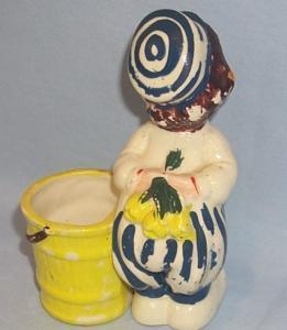 Dutch Boy Porcelain Figurine Toothpick Holder