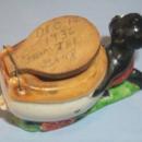 MY OLD COUNTRY SEAT Black Boy Pushing Toilet Porcelain Ashtray - Ethnographic
