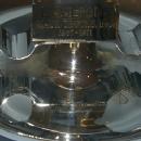 Golden MACK Truck Bulldog Emblem Mounted on Chrome Plated Advertising Ashtray - Tobacciana