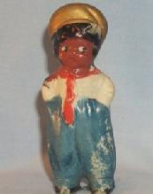 Bisque Porcelain Black Dutch Boy Figurine - Ethnographic