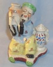 Porcelain Oriental Man Figurine Incense Burner