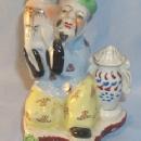 Porcelain Oriental Man Figurine Incense Burner