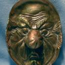Brass Dish Grotesque Mans Face - Vintage Figural Brass Dish - Metalware