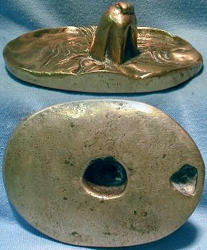 Brass Dish Grotesque Mans Face - Vintage Figural Brass Dish - Metalware