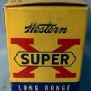 Western SUPER X Shotgun Shell Box w/Paper Shells - Sporting Advertising