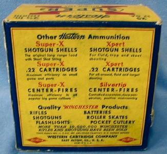 Western SUPER X Shotgun Shell Box w/Paper Shells - Sporting Advertising