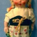 old girl German Toy Doll - Ethnographic Doll - Vintage antique Toy