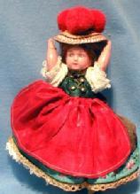 old Marcie girl Doll - German Souvenir Doll - Vintage Ethnographic Toy