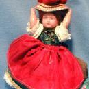 old Marcie girl Doll - German Souvenir Doll - Vintage Ethnographic Toy