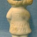 old vintage Bisque Doll Figure Girl Child with Teddy Bear - Japan Porcelain Toy