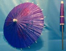 old vintage Paper Parasol - Doll or Decorator Umbrella