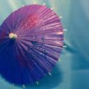 old vintage Paper Parasol - Doll or Decorator Umbrella